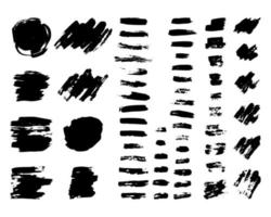 Satz von Skizzen-Scribble-Abstrichen. handgezeichnete Farbkritzelflecken. Vektor-Illustration. vektor