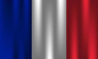 flagge von frankreich land nation symbol 3d textil satin effekt hintergrundbild vektor