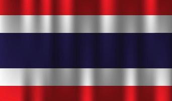 flagga av thailand Land nation symbol 3d textil- satin effekt bakgrund tapet vektor