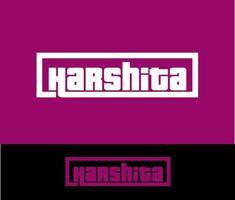Harschita-Typografie-Logo. Harshita-Markenlogovektor. vektor