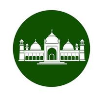 Badshahi-Moschee-Vektorsymbol. badshahi masjid flache illustration. Badshahi-Masjid-Symbol. vektor
