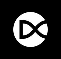 dx Firmenname Anfangsbuchstaben Monogramm. dx Infinity-Vektorlogo. vektor