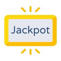 perfekte Design-Ikone des Jackpot-Boards vektor