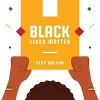 Black Live Matter Design für internationale Momente vektor