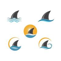 Haifischflosse Symbol Vektor Illustration Design