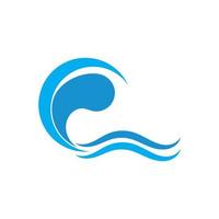 vatten våg symbol och ikon logotyp mall vektor
