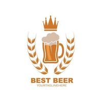 Bier Logo Symbol Vektor Illustration Design