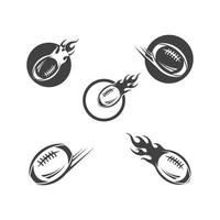 Rugby-Ball-Symbol-Vektor-Illustration-design vektor