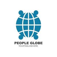 Globus, globales Geschäft, mit dem Netzwerk verbundenes Logo-Symbol vektor