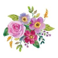 Aquarell Blumenstrauß Cliparts vektor