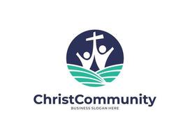 illustration vektor grafisk av christ gemenskap logotyp mönster begrepp. perfekt för gemenskap, utbildning, bibel, katolik.