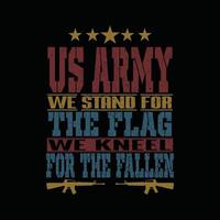 USA armén t-shirt design vektor
