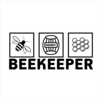 Bienen-T-Shirt-Design vektor