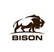 bison buffel symbol, vektor ikon med vild tjur