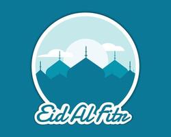 eid al fitr Aufkleber Stil vektor