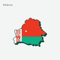 Weißrussland Land Nation Flagge Karte Infografik vektor