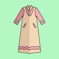 Illustration von ein Muslim Frau Kleid im Pastell- Farben vektor