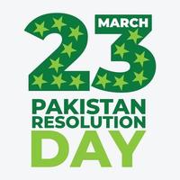 23: e Mars pakistan dag design begrepp vektor illustration