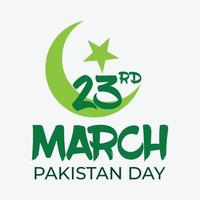 23: e Mars pakistan dag design begrepp vektor illustration