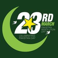 23: e Mars pakistan dag design begrepp vektor illustration