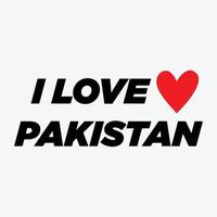 ich Liebe Pakistan Aufkleber Vektor Illustration