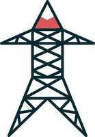 Vektorsymbol für elektrischen Turm vektor