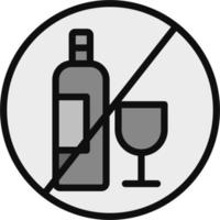 kein Alkoholvektorsymbol vektor