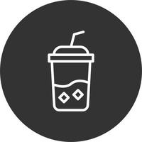 Vektorsymbol für Eiskaffee vektor