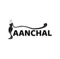aanchal Saree Marke Name. aanchal ist Hindi Welt es meint Frauen Tücher. vektor