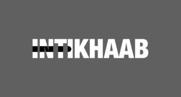 intikhaab typografi logotyp. intikhaab är en urdu värld den betyder val, politik. intikhaab typografi logotyp. vektor