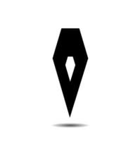 diamant plats symbol vektor