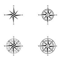 kompass set ikon logotyp vektor