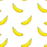 vektor upprepa bakgrund med bananer på en vit bakgrund.