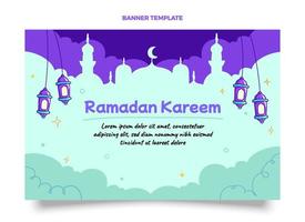 Ramadan Design Thema mit Hand zeichnen Stil Kunst vektor