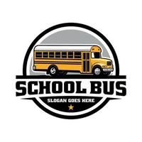 skolbuss illustration logotyp vektor