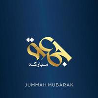 jummah mubarak segnete glücklichen freitag arabisches kalligraphiedesign vektor
