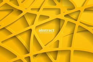 abstrakt bakgrund 3d med gult papercut. abstrakt realistisk papercut dekoration texturerat vektor