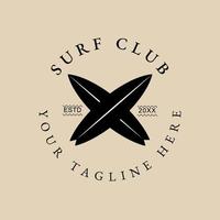 surf vintage logo, symbol und symbol, vektorillustrationsdesign vektor