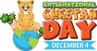 internationell gepard dag affisch eller baner design vektor