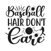 baseboll hår inte vård vektor