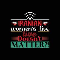 Iranische Frauen Freiheit Mahsa Amini T-Shirt Freiheit vektor