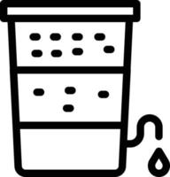 Wassertank-Vektorillustration auf einem Hintergrund. Premium-Qualitätssymbole. Vektorsymbole für Konzept und Grafikdesign. vektor