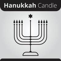Chanukka Kerze kostenlos Vektor Symbol Hanukkiah Festival von Beleuchtung