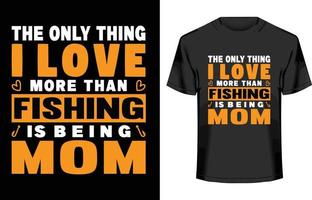 fiske typografi t-shirt design vektor