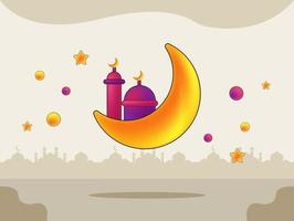 niedliche Hintergrundillustration des Ramadan Kareem vektor