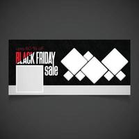 svart fredag försäljning kort design vektor