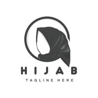 Hijab-Logo, Vektormarke für Modeprodukte, Hijab-Boutique-Design für muslimische Frauen vektor