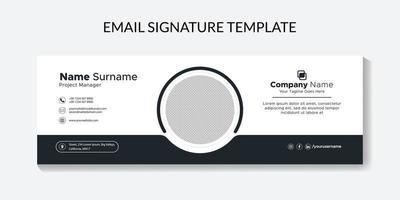 E-Mail-Signaturvorlage oder E-Mail-Fußzeile. moderne und kreative E-Mail-Signatur-Designvorlage für Geschäfts- oder Firmenpro-Vektor vektor