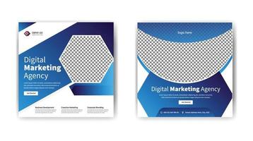 Social-Media-Beitragsvorlage für digitales Marketing. Social-Media-Banner-Template-Design. vektor