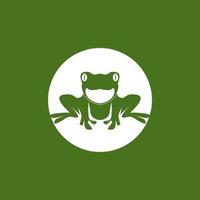 grüner Frosch-Symbol und Symbol-Vektor-Illustration vektor